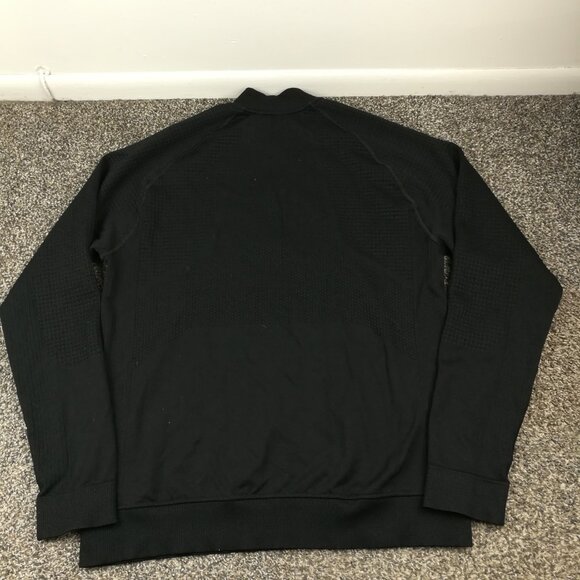Lululemon Mens Engineered Warmth Black 1/2 Zip Pullover Size Large Wool Blend - Picture 5 of 9